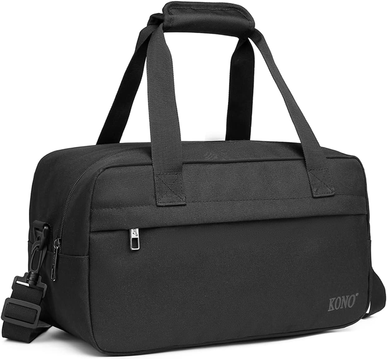 Kono Travel Duffel 13.78"x7.87"x7.87" Under Seat Carry-On 14L Sports Tote Gym Weekender Overnight Bag Extra Small, Black