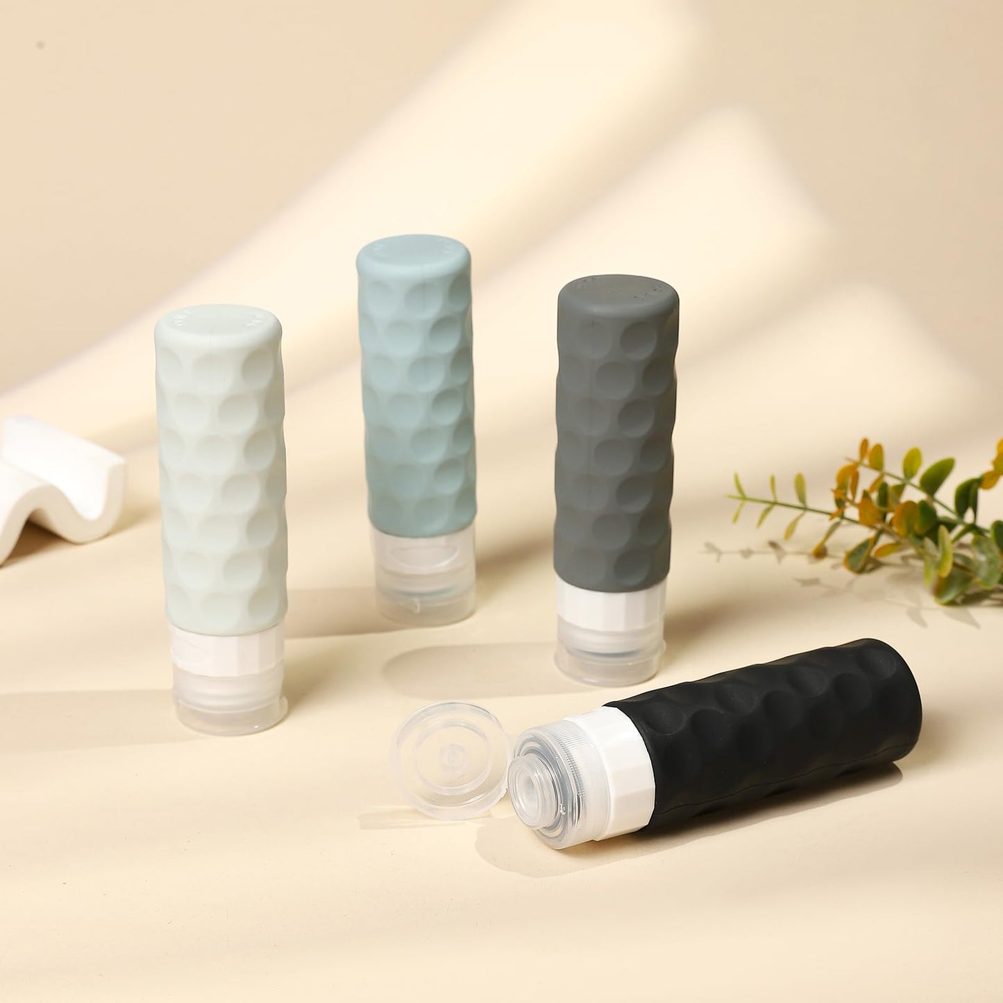 Silevoler Travel Bottles for Toiletries, Silicone Travel Size Containers
