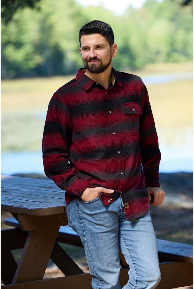 Legendary Whitetails Men's Flannel Shirt Long Sleeve Button Down 100% Cotton