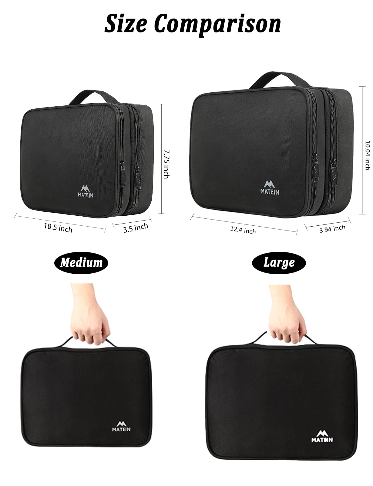 MATEIN Cable Organizer Bag, Large Travel Storage Bag, Sturdy Tool Case