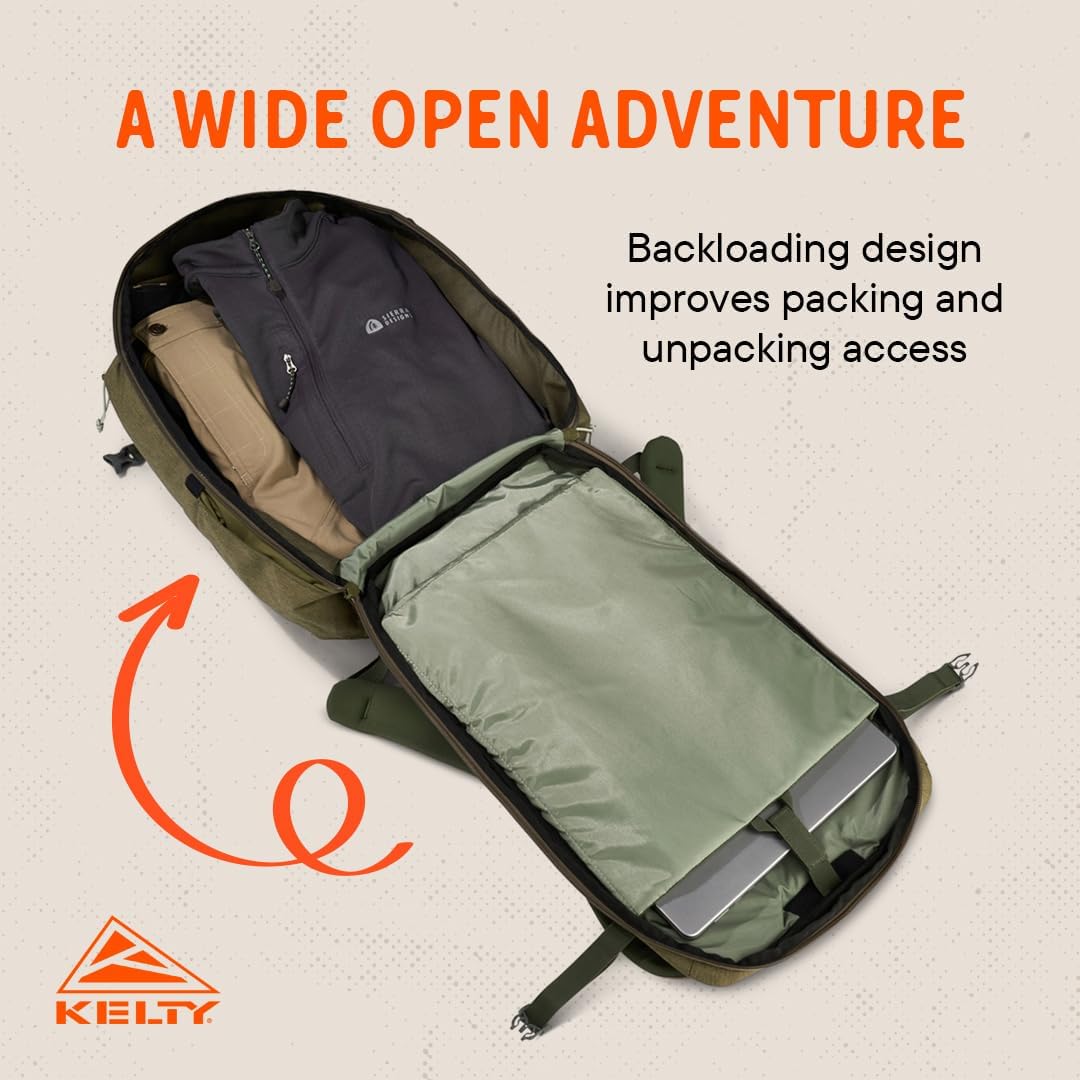 Kelty | Redwing Traveler Backpacks, Travel Pack for Adventure Travel | Burnt Olive & Black