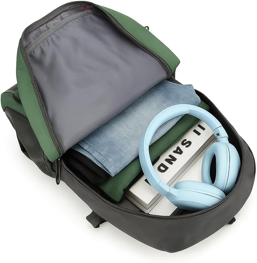 30L Lightweight Camping Backpack – Foldable Water-Repellent Hiking Daypack for Travel, Trekking, Climbing – Durable Polyester Packable Rucksack with Chest Strap & Side Pockets (green)