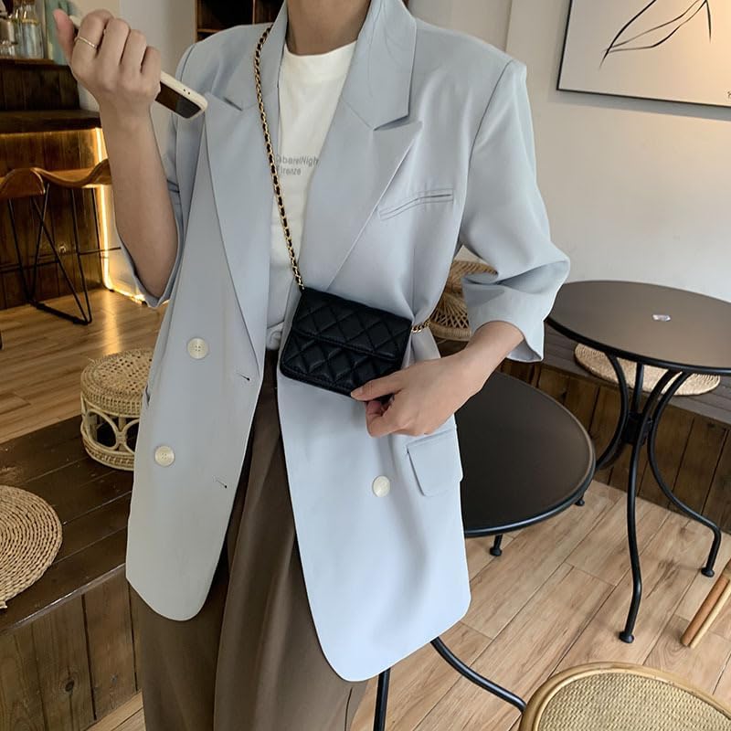 Waist Bag Mini Belt Bag for Women Mini Crossbody Bag Y2k Accessories Belt Purse for Women Fashionable (Black,Small)