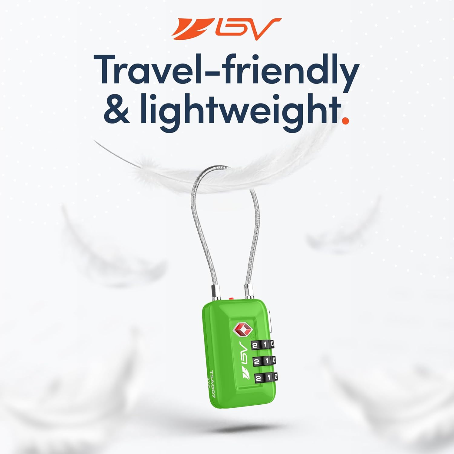TSA Accpeted Luggage Travel Lock, Set-Your-Own Combination Lock for School Gym, Golf Bag, Locker