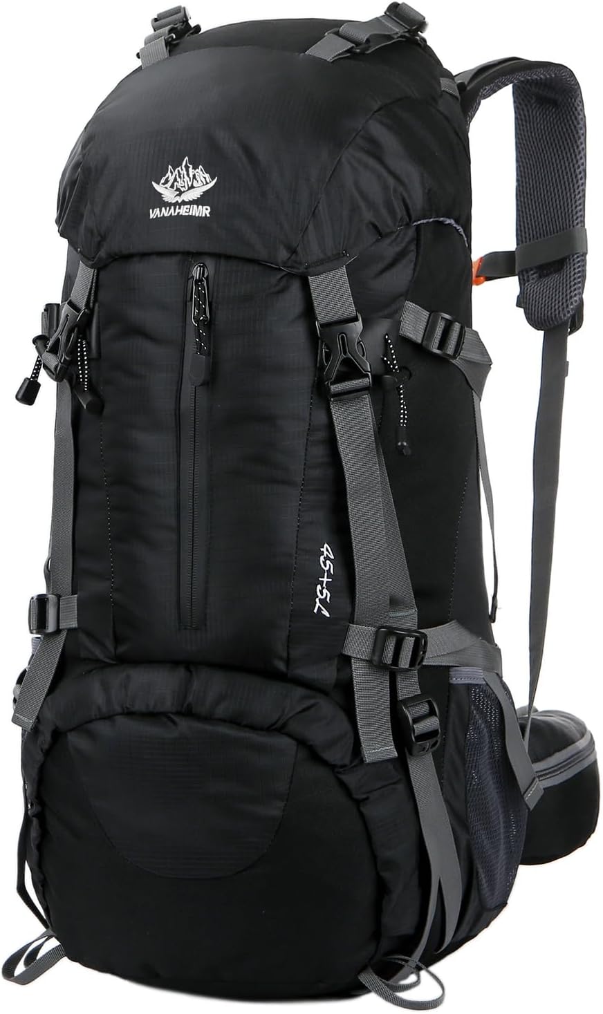WoneNice 50L(45+5) Waterproof Hiking Backpack - Outdoor Sport Daypack with Rain Cover