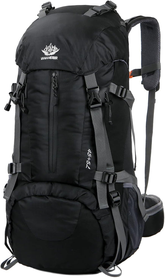 WoneNice 50L(45+5) Waterproof Hiking Backpack - Outdoor Sport Daypack with Rain Cover