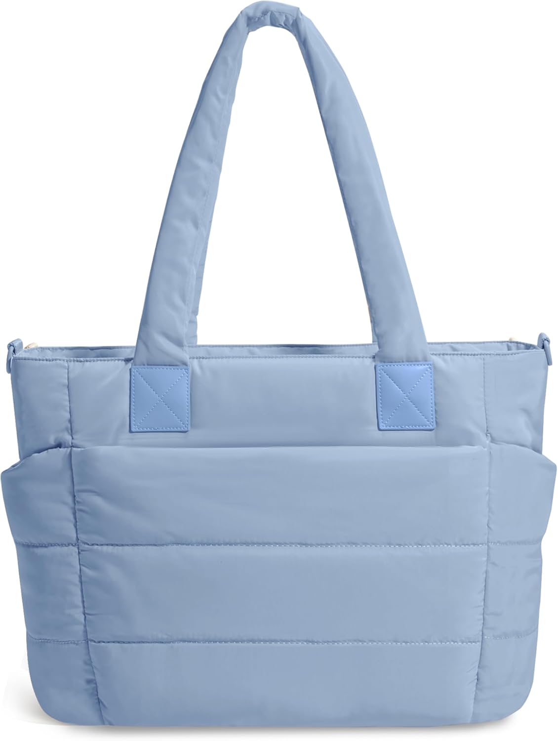 Tote Bag for Women Puffer Tote Bag Large Nurse Bags Shoulder Handbag with Zipper for Work Travel