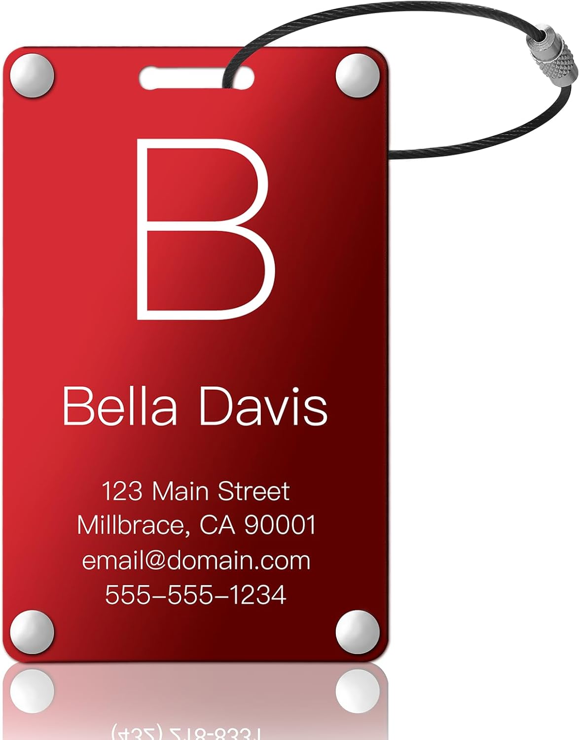 Personalized Luggage Tags: Custom Metal Luggage Tags for Suitcases, Backpacks and Bags with Your