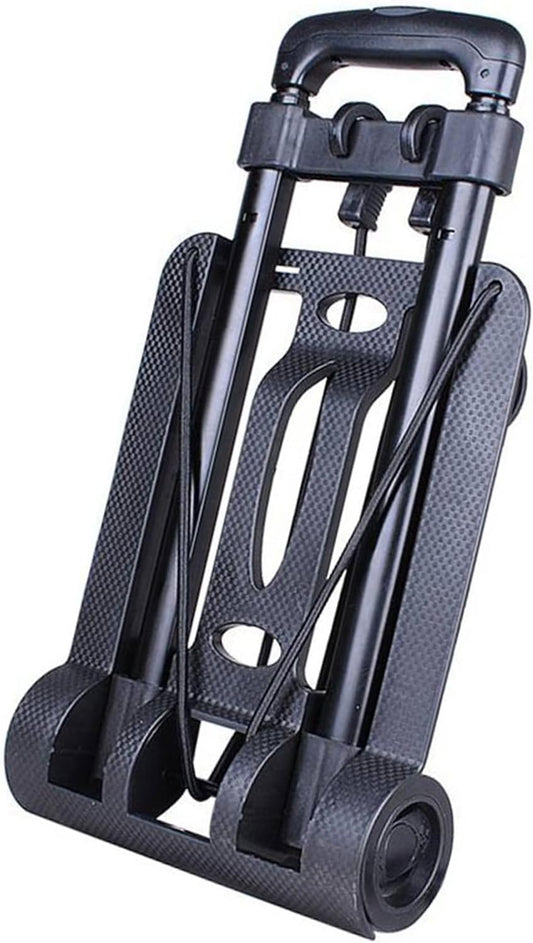 LiebeWH Small Folding Hand Truck with 2 Wheels Dolly Luggage Trolley Cart Portable Compact for Carrying Travel Shopping Airport