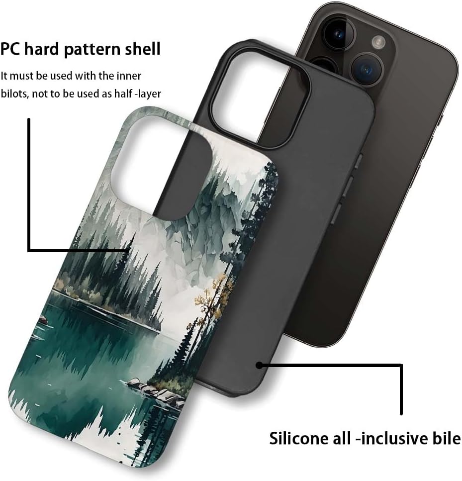 SEized Case Compatible with for iPhone 13 Pro,Mountain Forest Landscape Phone Case for Girl Women Boy Men,Durable Protection Case for iPhone 13 Pro
