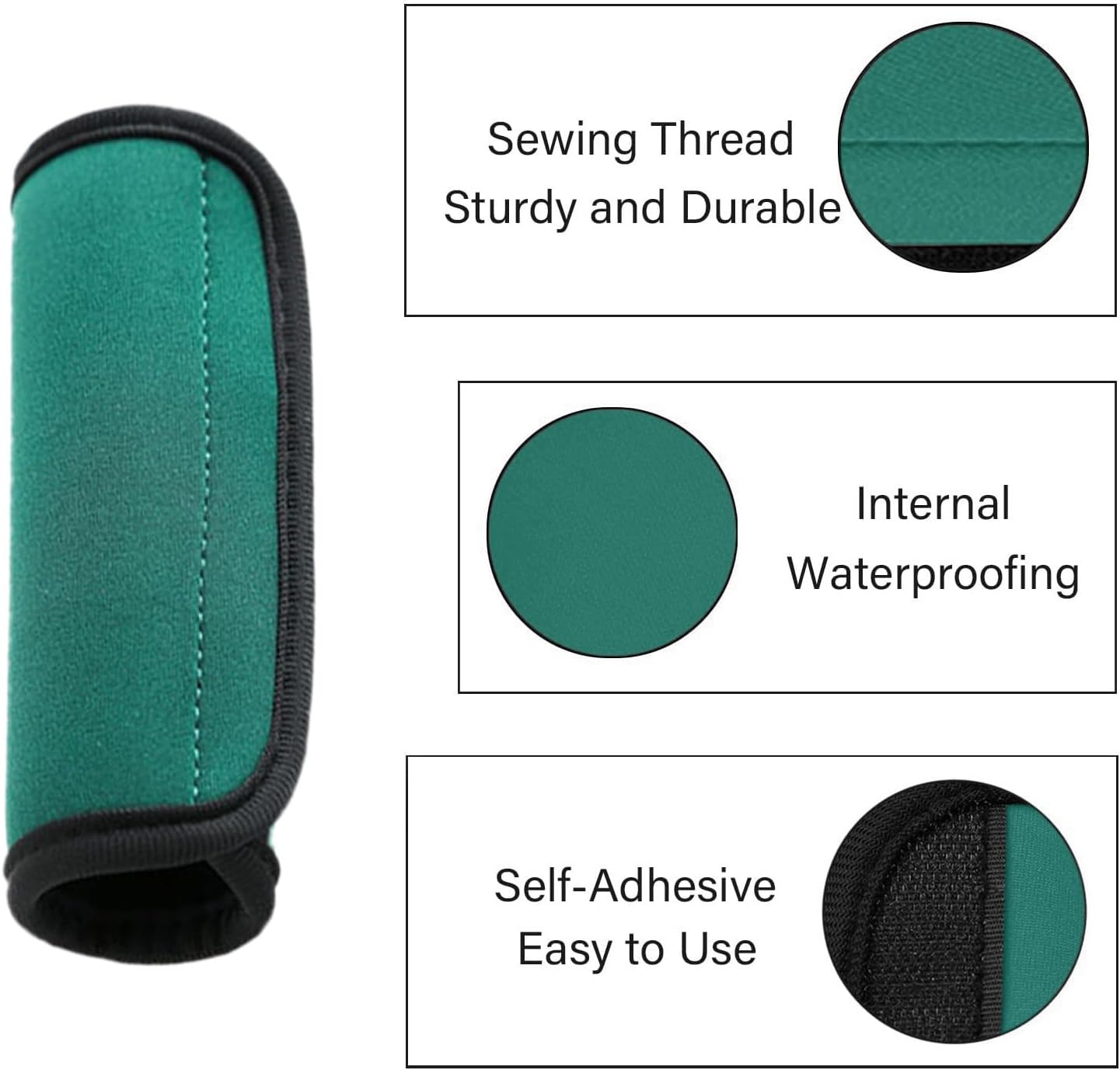 Luggage Handle Wraps, Soft Travel Bag Handle Cover, Padded Handle Grip, Suitcase Tags Identifiers