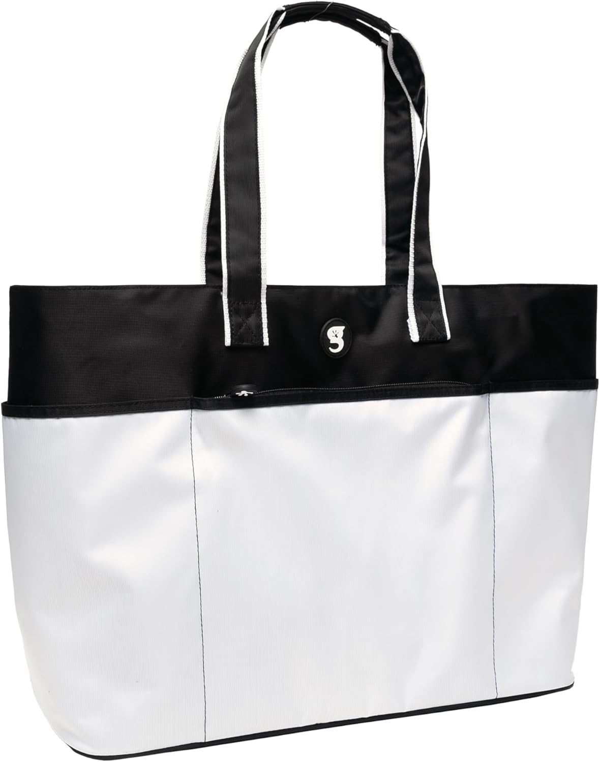 geckobrands Oversized Beach Tote – Large and Stylish Beach Bag with 4 Exterior Pockets and Zippered