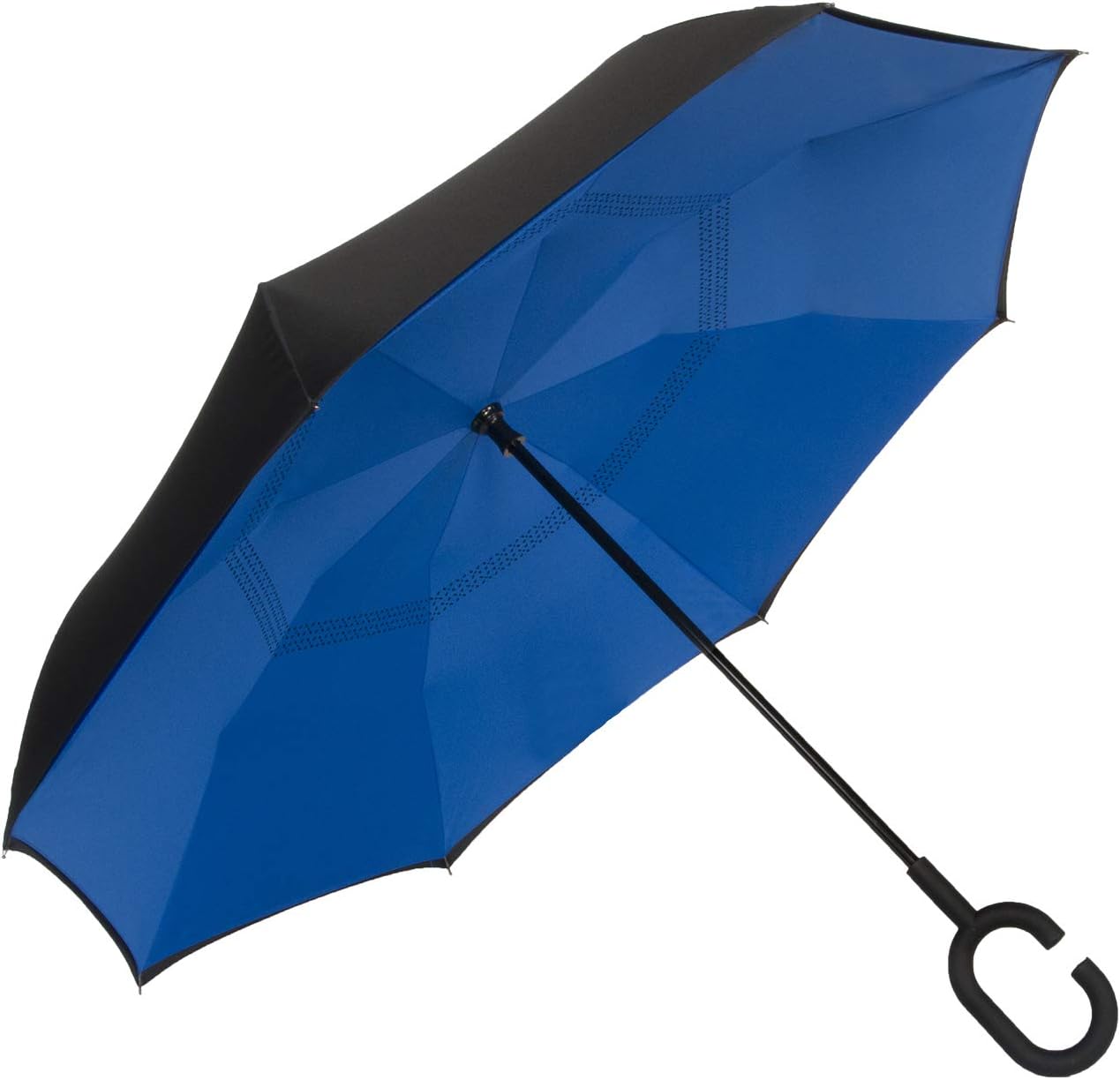 ShedRain Unbelievabrella Inverted, Upside Down, Windproof & Rainproof Car Umbrella - Hands Free C-Shape Handle - Heavy Duty, Double Layer Reverse Canopy Protects Men & Women Outdoors from Wind & Rain