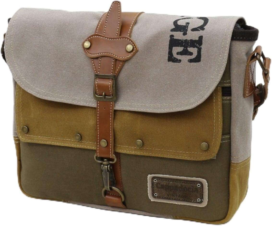 Antiochia 4046 Messenger Bag, Leather Detailed Shoulder Laptop Bag, Unisex Style for Daily, Travel