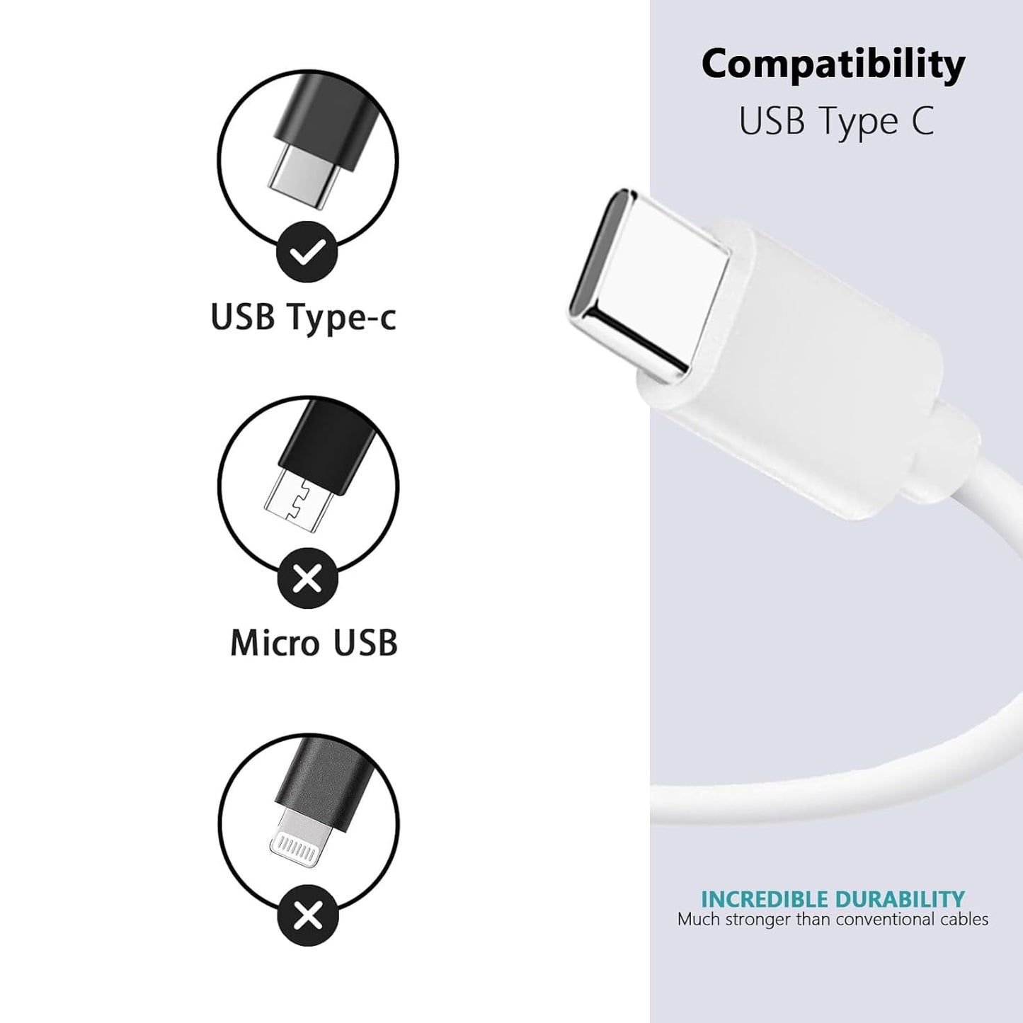 4 Pack Car Carplay Cable for iPhone 16e 17 Air 16 15 USB A to USB C Cable for iPhone 16 15 Pro Max 16 15 Plus for Carplay USB C, iPad usb C Cables iPad Pro Air 5th 4th Mini 6th Gen Charger Cord
