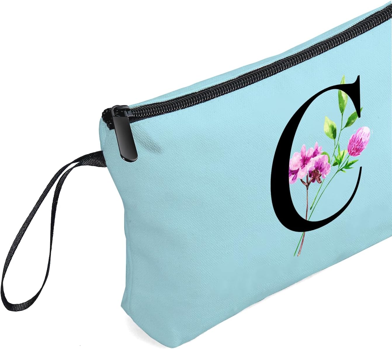 Birthday Thank You Appreciation Monogrammed Gifts for Mom Aunt Teacher Sister Friend Coworkers Bride Bridesmaid Makeup Cosmetic Bag with Mirror Mothers Day Christmas Graduation C