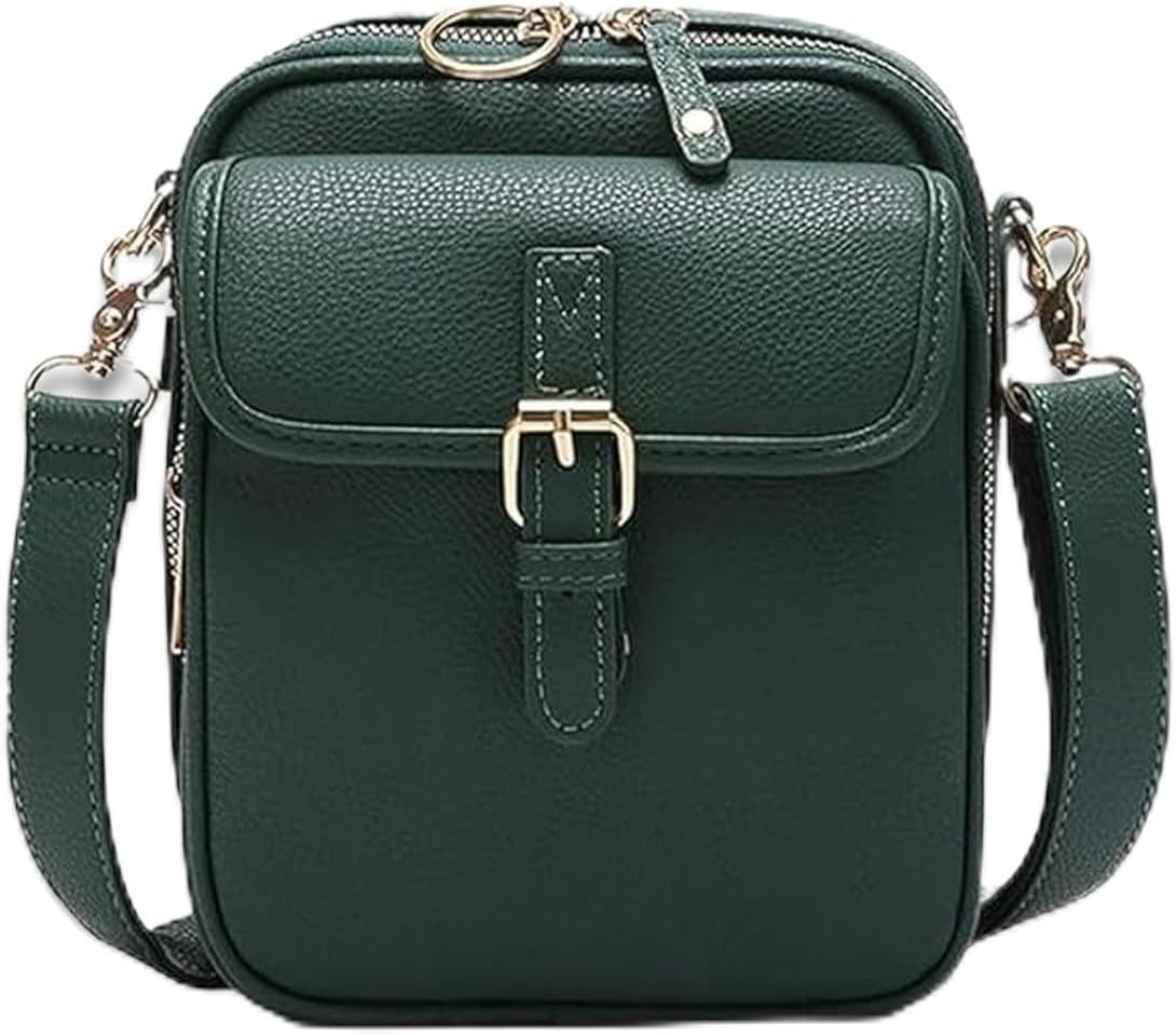 Crossbody Leather Bag - Anti-Theft Messenger Bag with Large Capacity, Mini Vintage Shoulder Messenger Women Bags for Women