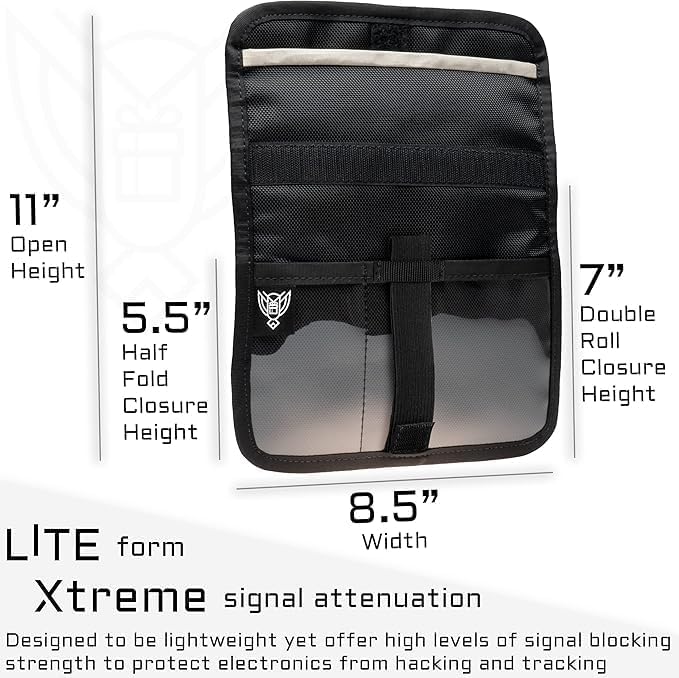 Xtreme Sight Line ~ AQUA RT Large Water-Proof Faraday Backpack/Small LITE Faraday Bag Combo ~ Tracking/Hacking Defense ~ Silver