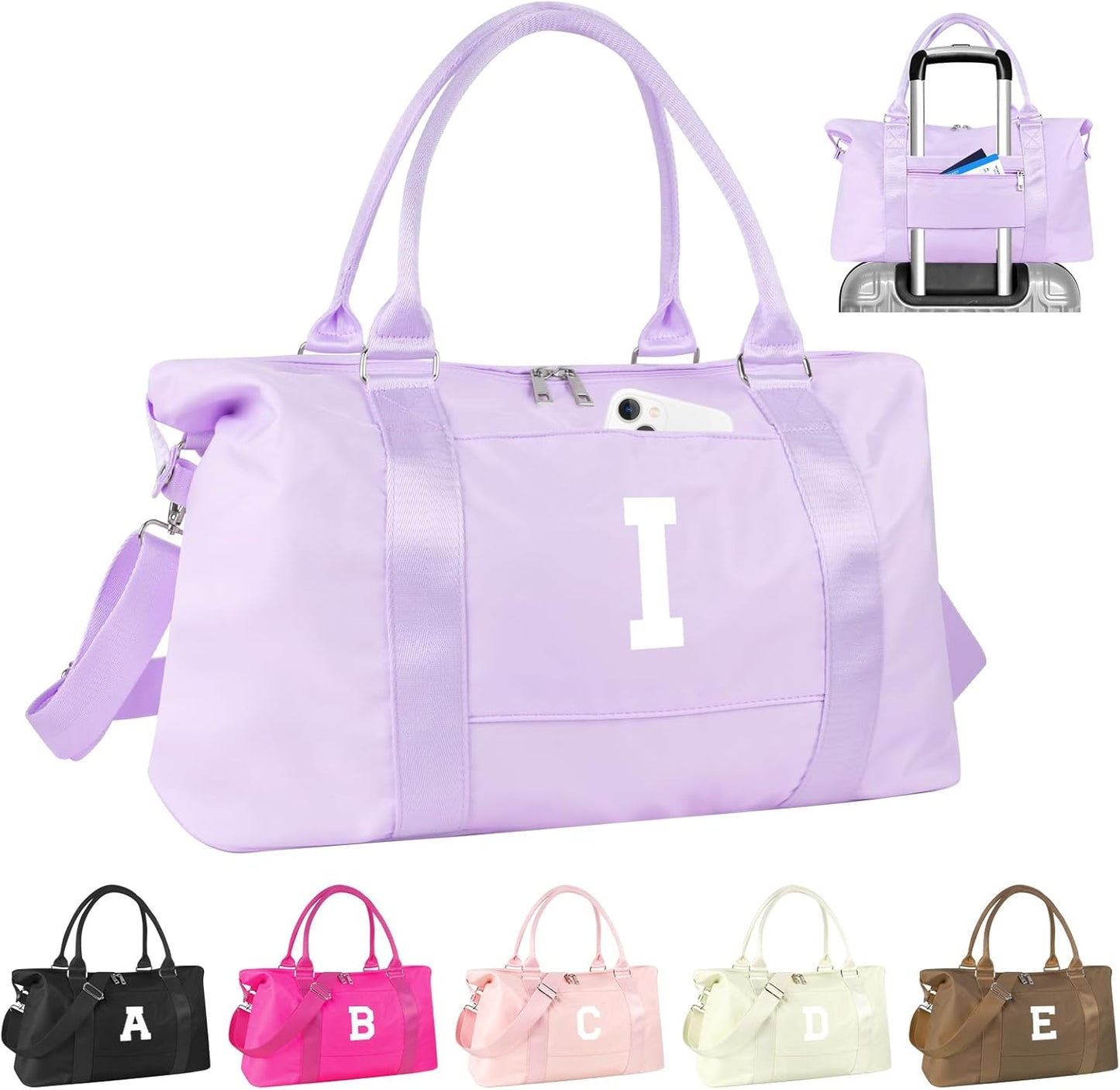 Daughter Niece Gifts for Teen Girl Kids, Initial Travel Duffel Bag Sports Gym Bag Personalized