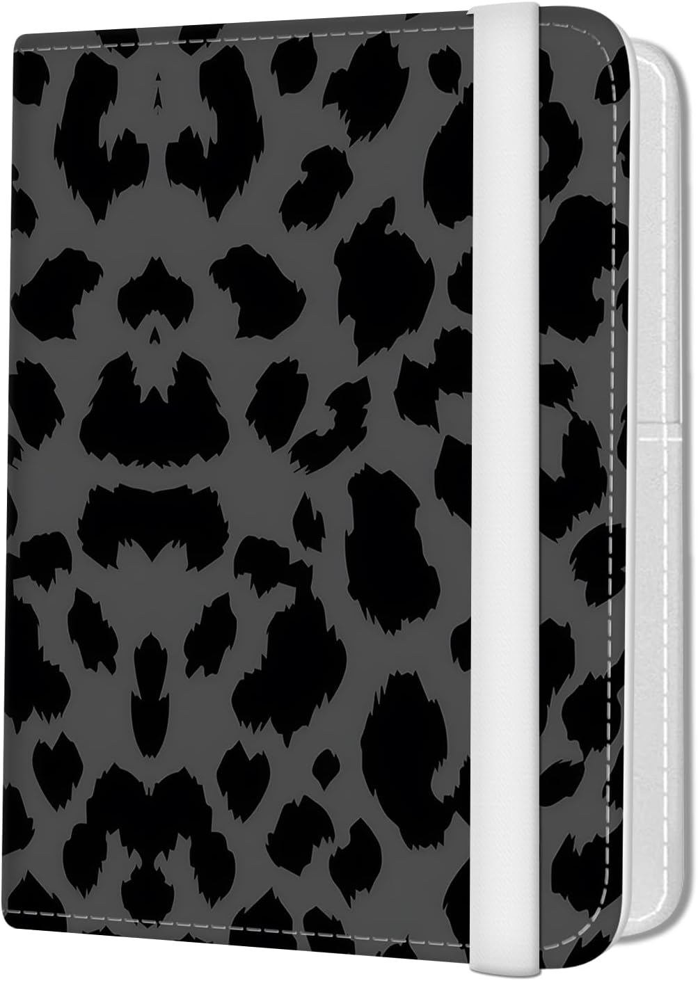 Passport Holder for Travel Essentials, Leather RFID Blocking Passport Wallet Cover Case, Cute Passport Book Holders for Women and Men Luxury Black Leopard