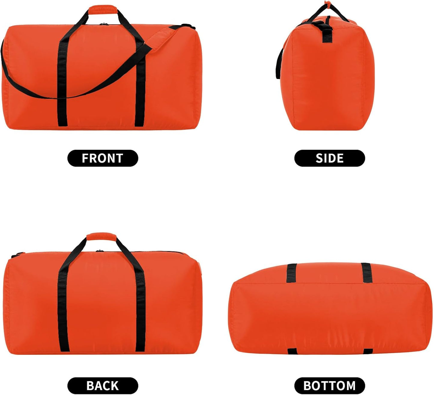 Extra Large Duffel Bag 105L Lightweight Luggage for Travel-Orange
