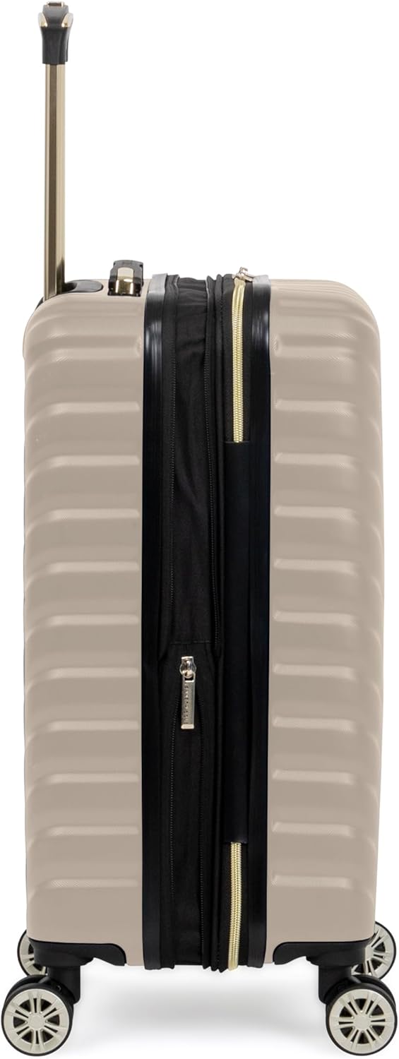 Kenneth Cole REACTION Women's Madison Square Hardside Chevron Expandable Luggage, Taupe, 20-Inch Carry On