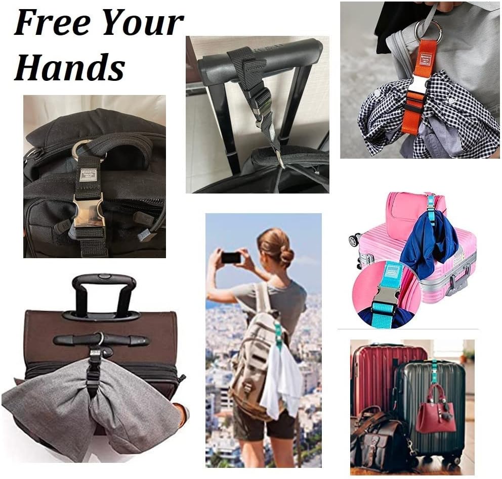 3PCS Heavy Duty Add a Bag Luggage Straps Jacket Gripper 3PCS Luggage Tag Suitcase TravelTags with
