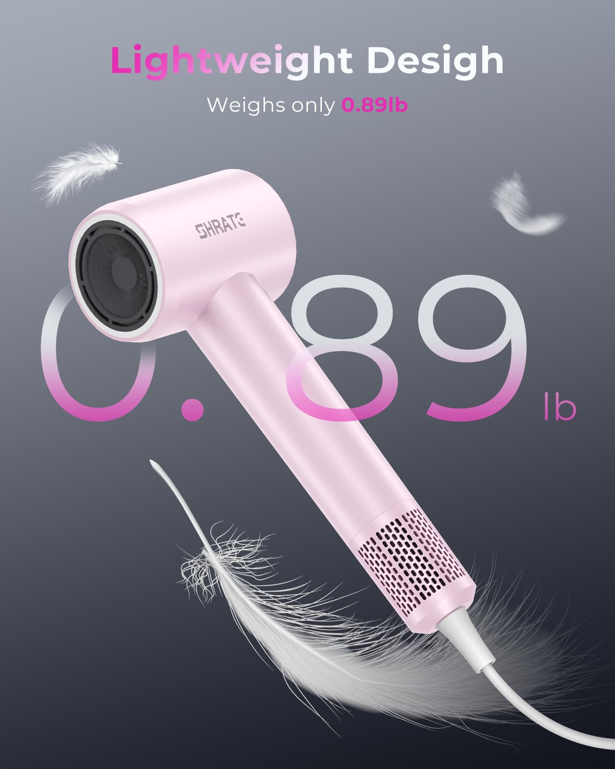 SHRATE Professional High Speed Ionic Hair Dryer | Ultra-Fast Drying | 500 Million Negative Ions |