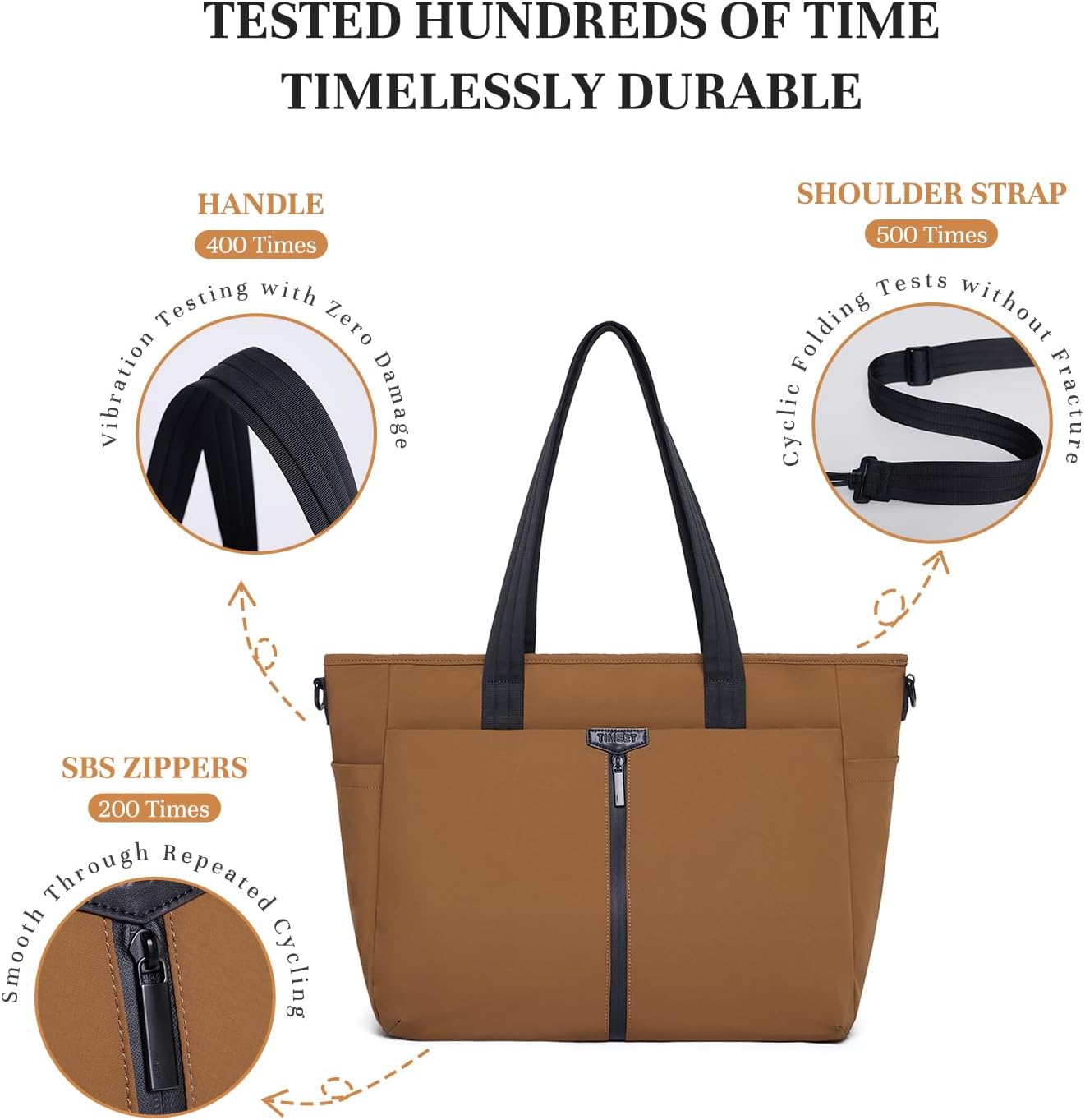 Timeet Tote Bag for Women, Water-resistant Travel Tote Bag with Laptop Compartment, Large Shoulder Bag for Work Nurse Teacher