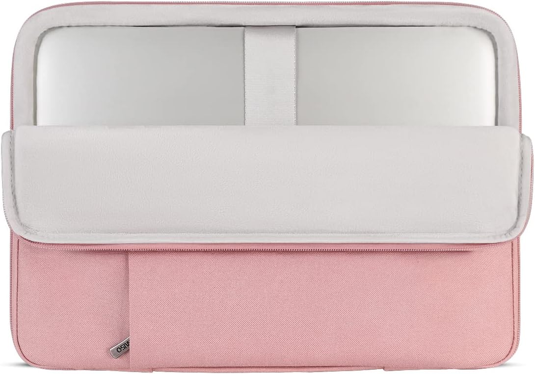 DOMISO Laptop Case Laptop Sleeve Cover Compatible with 15 inch MacBook Air M4/A3241 2025, M3/A3114,M2/A2941,15 inch MacBook Pro A1990 A1707,Compatible with Dell XPS 15 Plus with Small Case,Pink