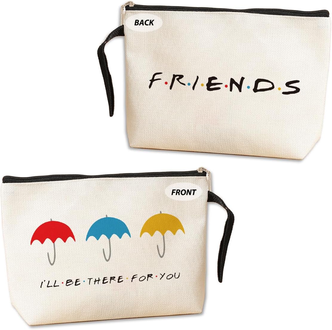 Jztco Bestie Gifts for Women, Friendship Gifts for Women, Friends TV Show Christmas Wedding Birthday Gift for Friend, BFF Sister - I'LL be There for YOU Friends Makeup Bag