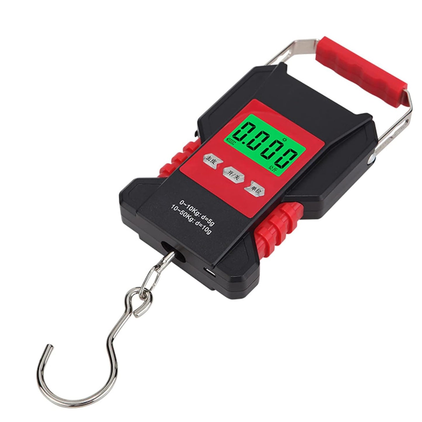 Digital Hanging Luggage Scale With Comfortable Handle And Large Hook 110lb/50kg Backlit Portable Scale For Travel Digital Fishing Scale Waterproof