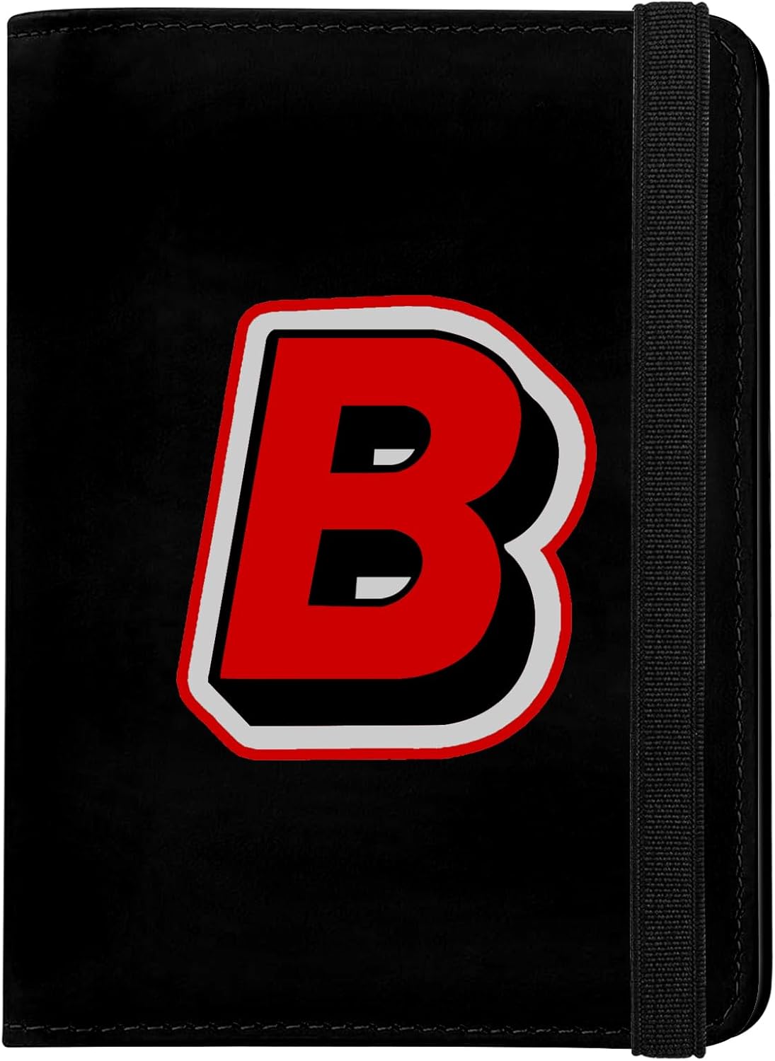 Cute Passport Holder and Holder Combo Passport Cover with Compatible Wallet Credit Card Protector RFID Blocking Women Men（Initial Monogram-B）