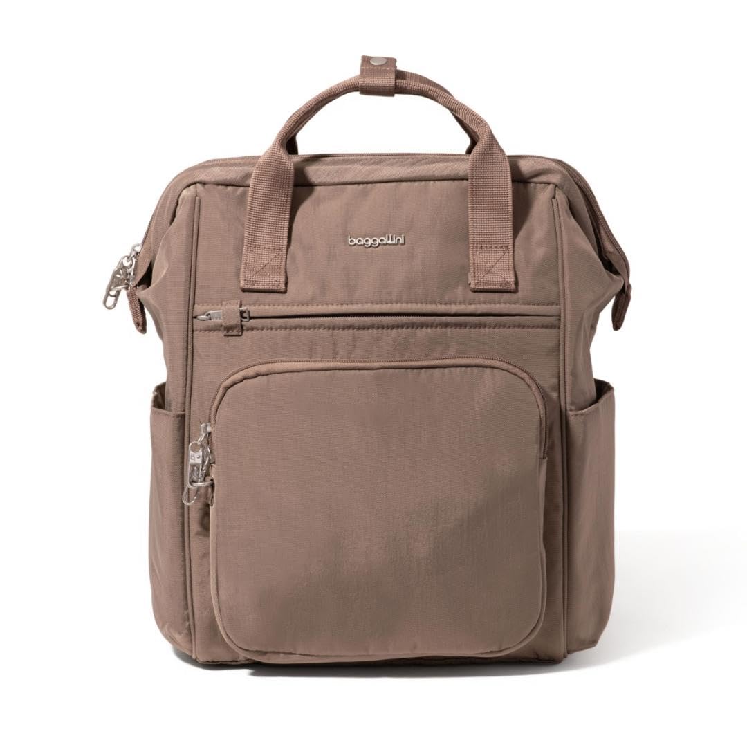 Baggallini Securtex Anti-Theft Windsor Backpack for Travel, Work & College, RFID & Locking Zipper