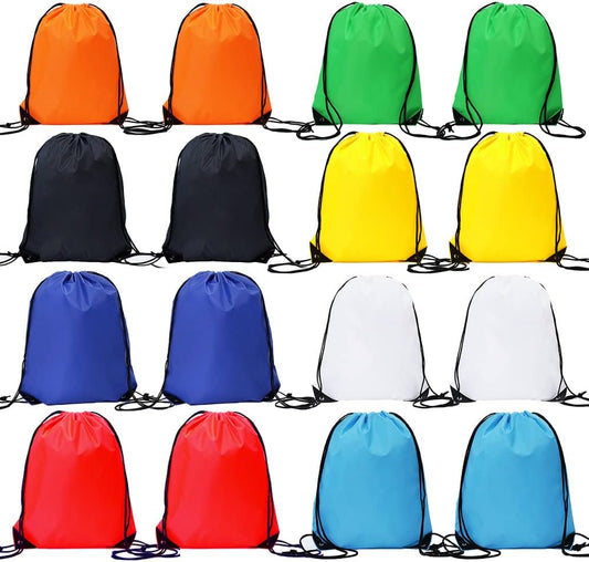 Bulk Drawstring Bags, Polyester Draw String Bags, Gym Sports Cinch Bag Drawstring Backpack for Women Men