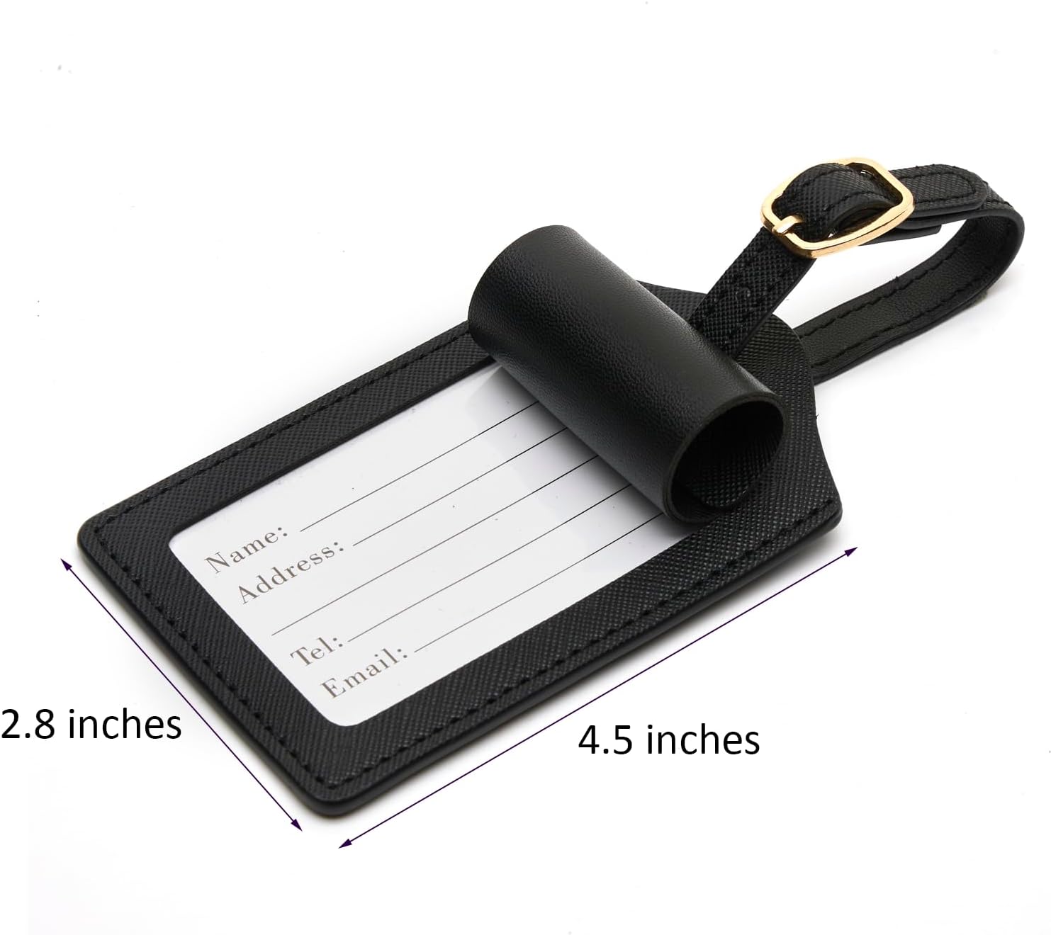 Luggage Tag PU Leather for Suitcase Baggage Handbag Travel Bag Label Suitcase Tag Label Tag w. Name