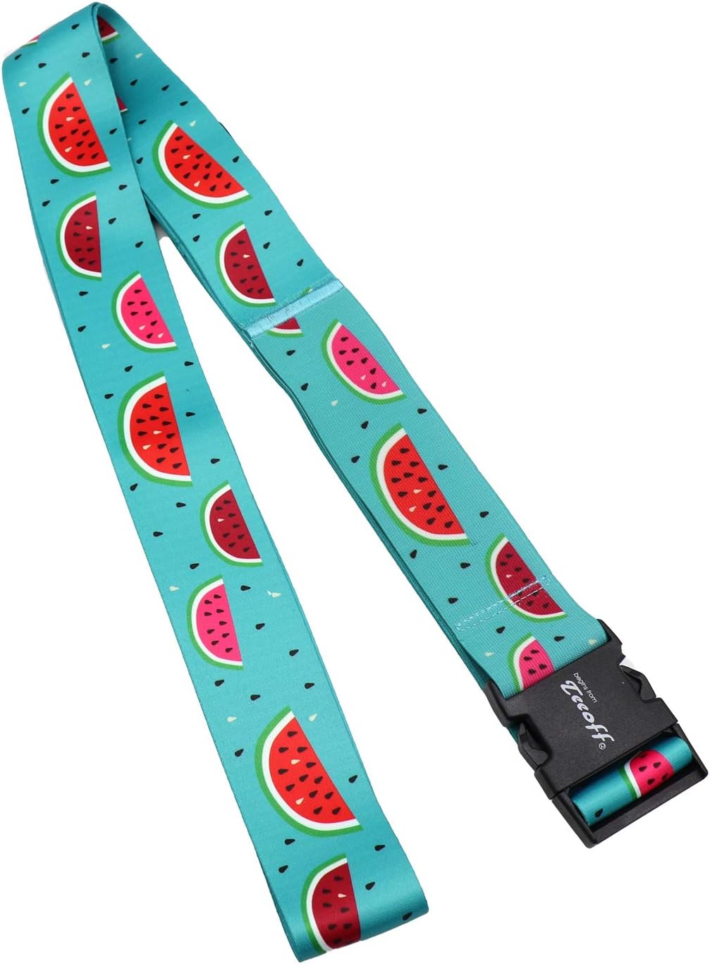 Teeoff Elastic Luggage Straps Suitcase Belts Travel Bag Accessories Adjustable 220CM (Watermelon)