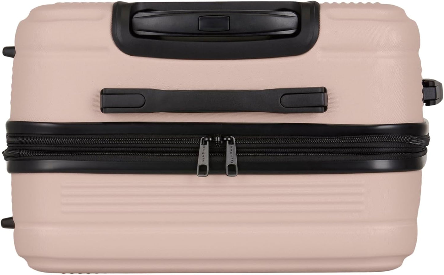 Bugatti Singapore 2-Piece ABS Hardside Luggage Set, Double Spinner Wheels, Expandable (blush)