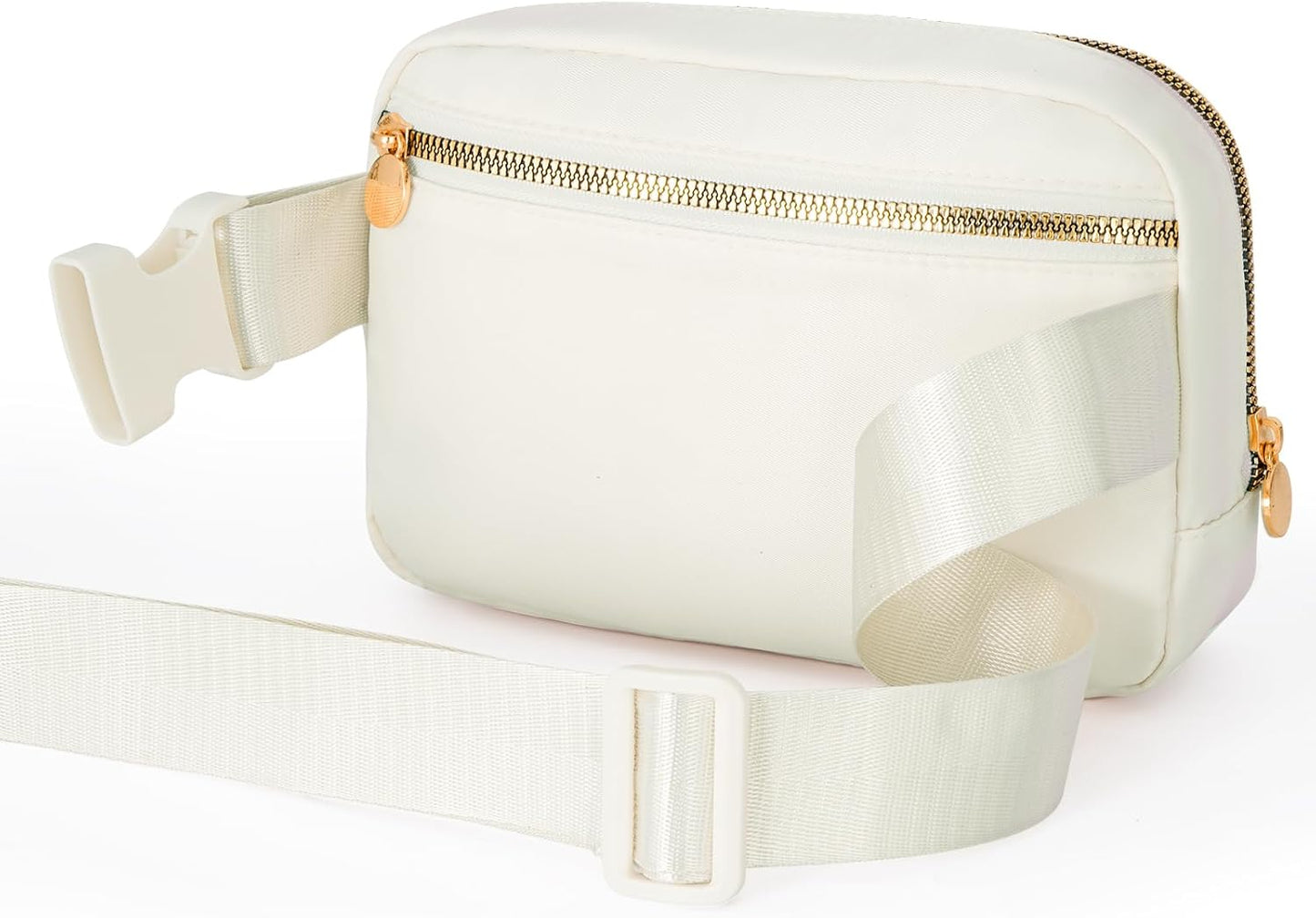Cross Body Fanny Pack for Women,Fashion Waist Packs Crossbody Bags,Belt Bag with Adjustable Strap - Cream
