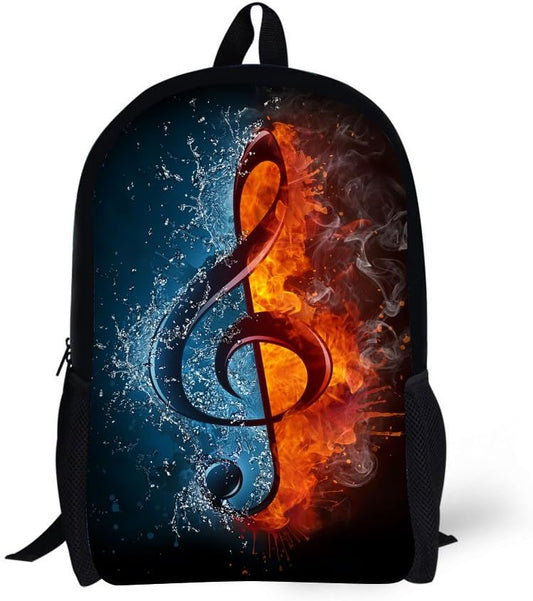 Book Bags for Kids 17 Inch Combustion Pattern School Bags (Note)