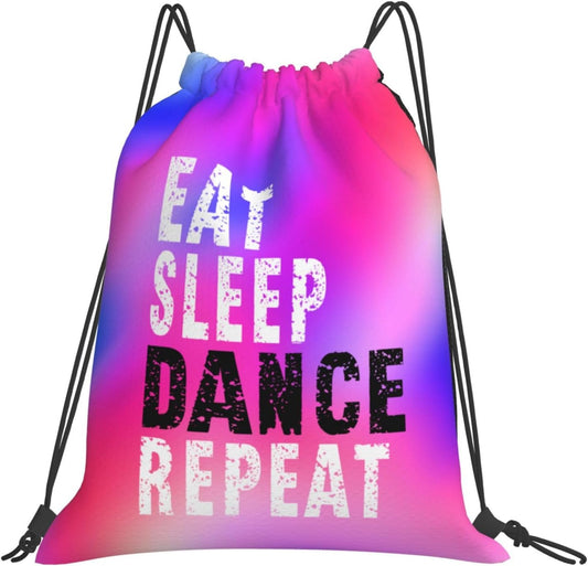 Gymnastics Drawstring Backpack Light Gym String Bag Pink Water Resistant Sackpack Sport Yoga Daypack For Womens Mens