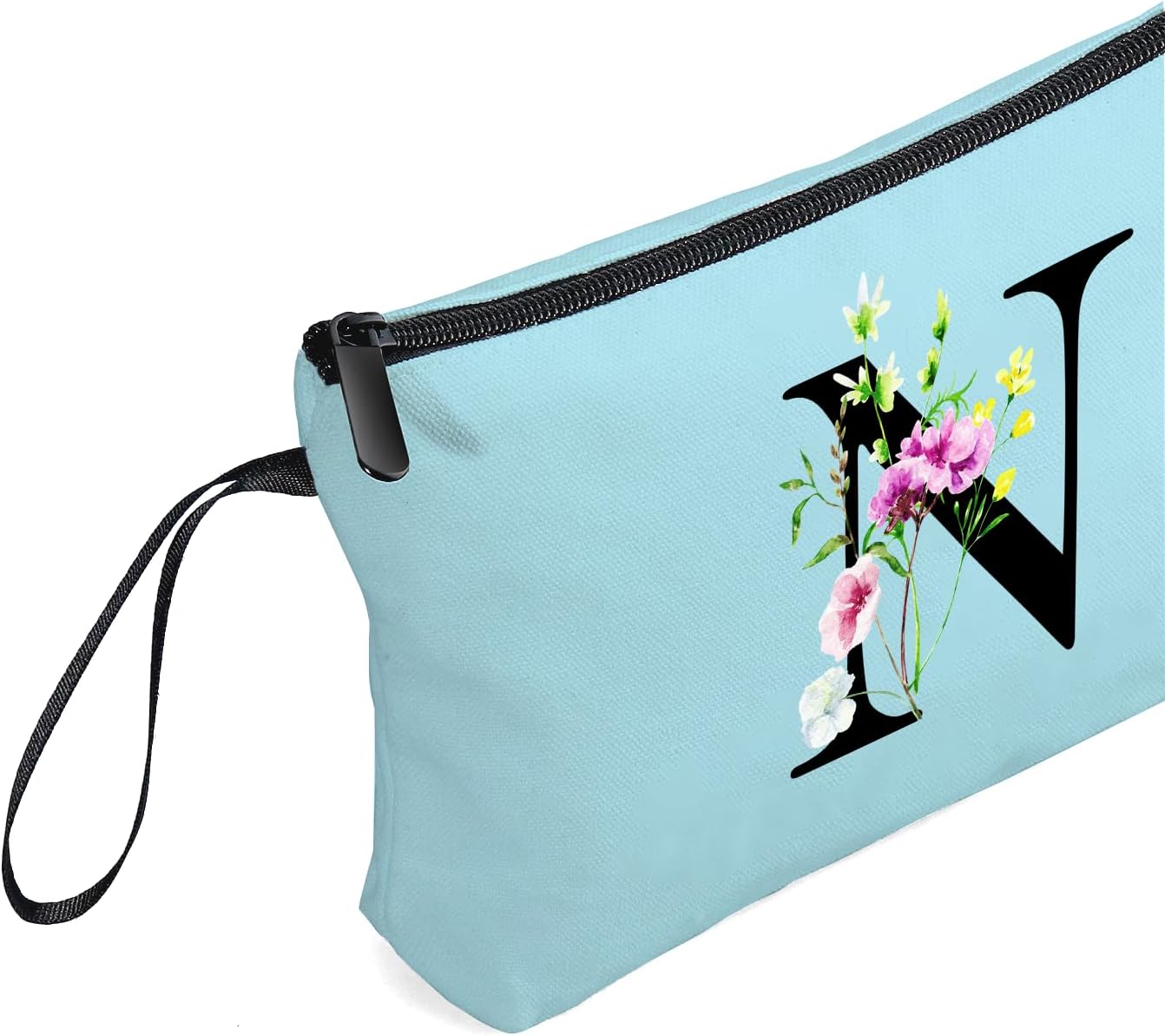Appreciation Initial Monogram Gifts for Sisters from Sister Employees Team Bride Womens Unique Mom Personalized Makeup Cosmetic Bag with Mirror Mothers Day Christmas Graduation N