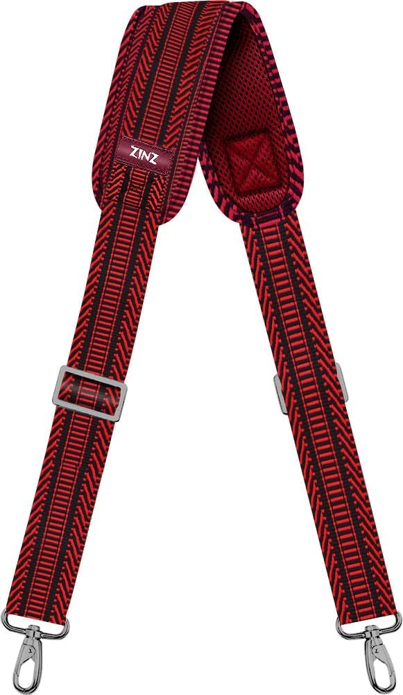 ZINZ Shoulder Strap, 57" Padded Adjustable Shoulder Bag Straps Replacement for Bags with D-Ring（TH01B02）