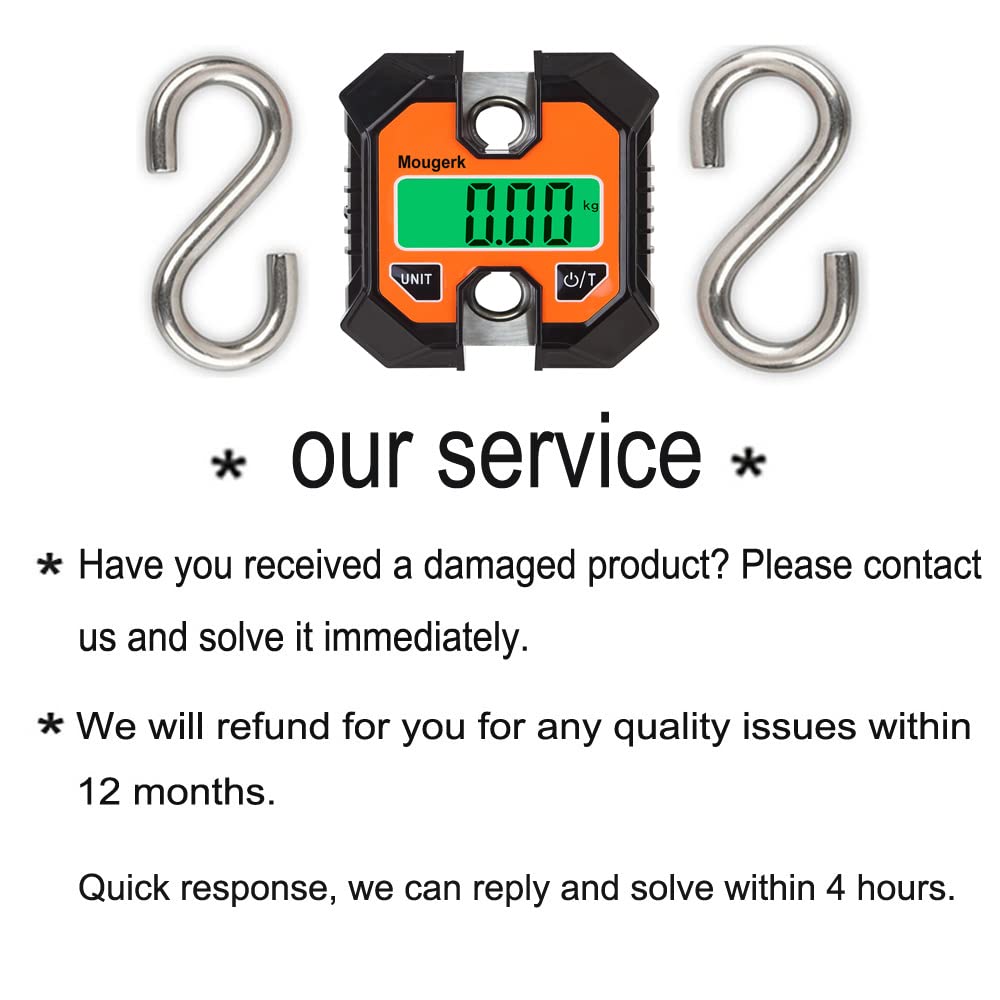 Digital Hanging Scales Portable Heavy Duty Crane Scale 100 kg 200 lb 2 AAA Batteries(Not Included)