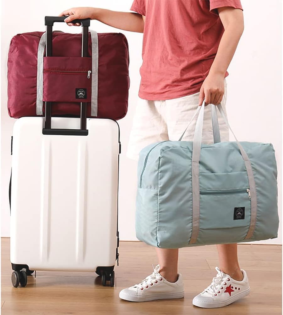Foldable Travel Duffel Bag 2PCS Tote Carry on Luggage Bag Spirit Airlines Personal item Sports Gym