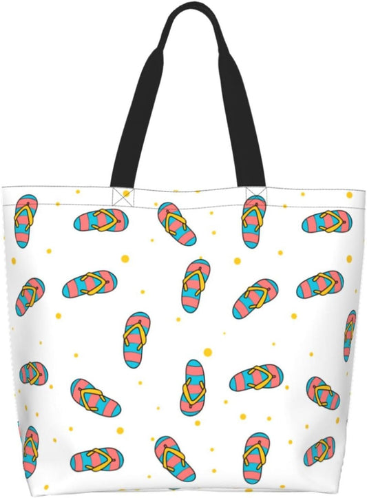 Tote Bag Beach Bag for Women Reusable Grocery Large Shopping Shoulder Bag Travel Handbag