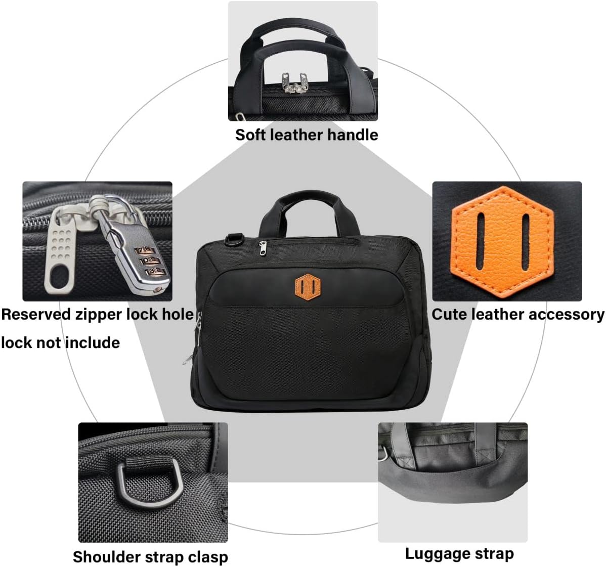 Cango Shoulder Laptop Carry-On Business Large Messenger Bag for Work, Business Travel and Office, Compatible with 17.3 inch Laptop, and books, water-resistant crossbody satchel bag for Men, and Women