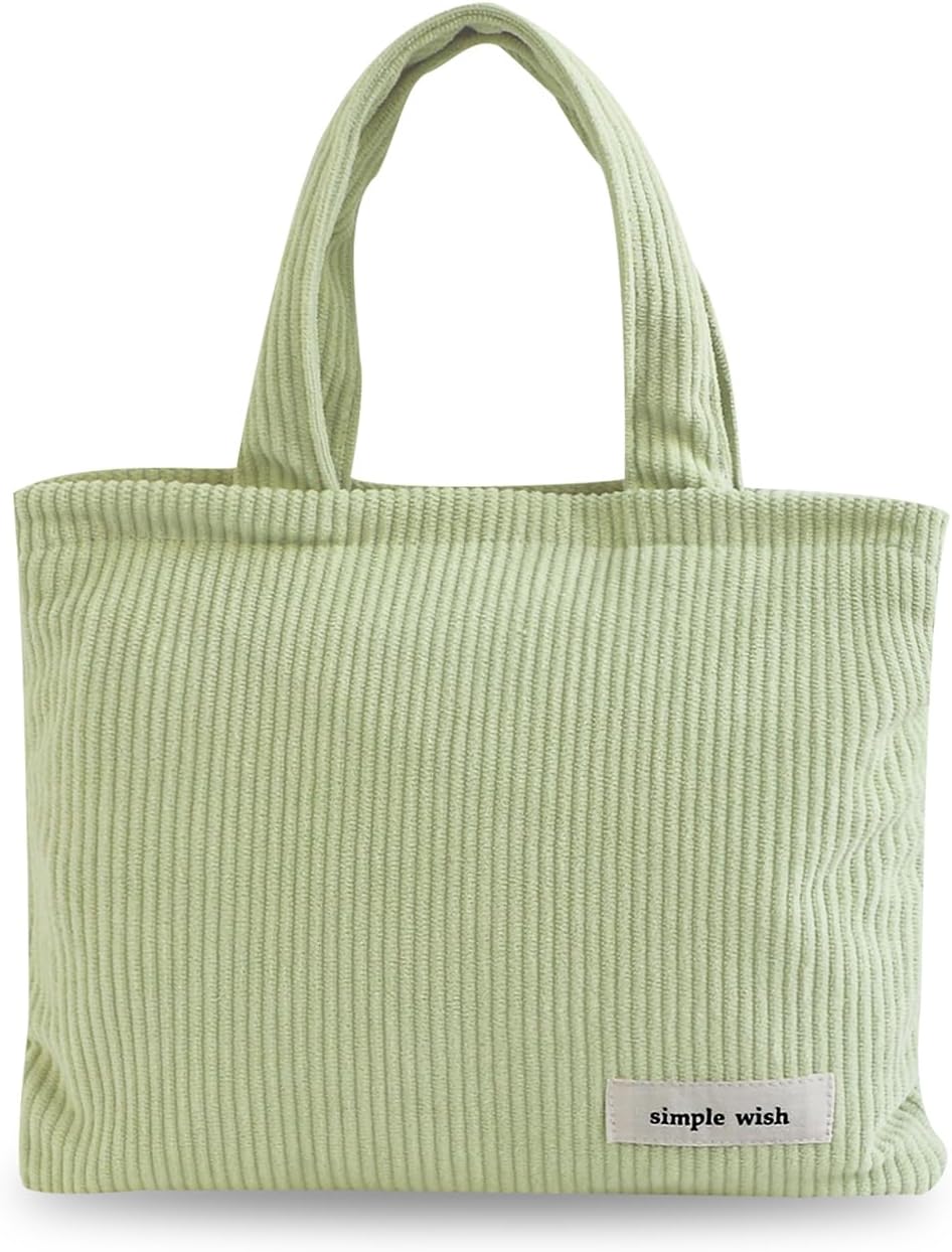 Wudygirl Makeup Bag Travel Cosmetic Bag for Women Small Makeup Pouch with Handle Zipper Cosmetic Pouch Handbag Aesthetic (Light Green)