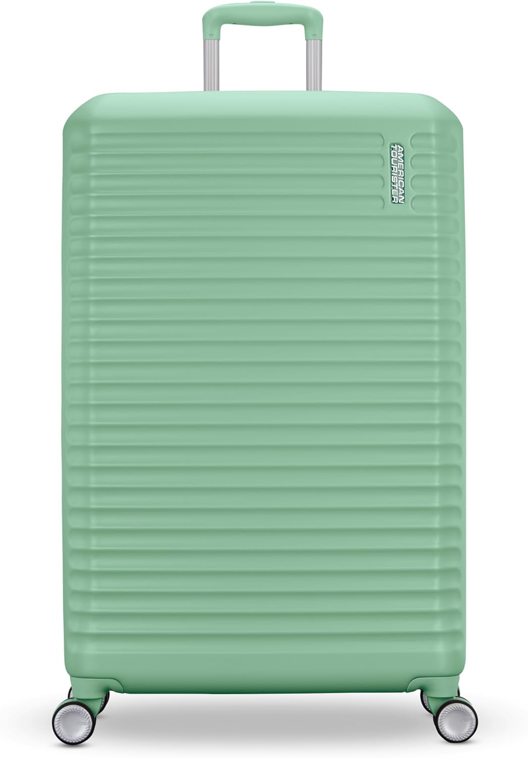 American Tourister Stratum 3.0 Large 28-Inch Spinner, Airline Approved, Durable Hardside Luggage, Expands 1.5", RightHeight™ Adjustable Handle, Surrel Green