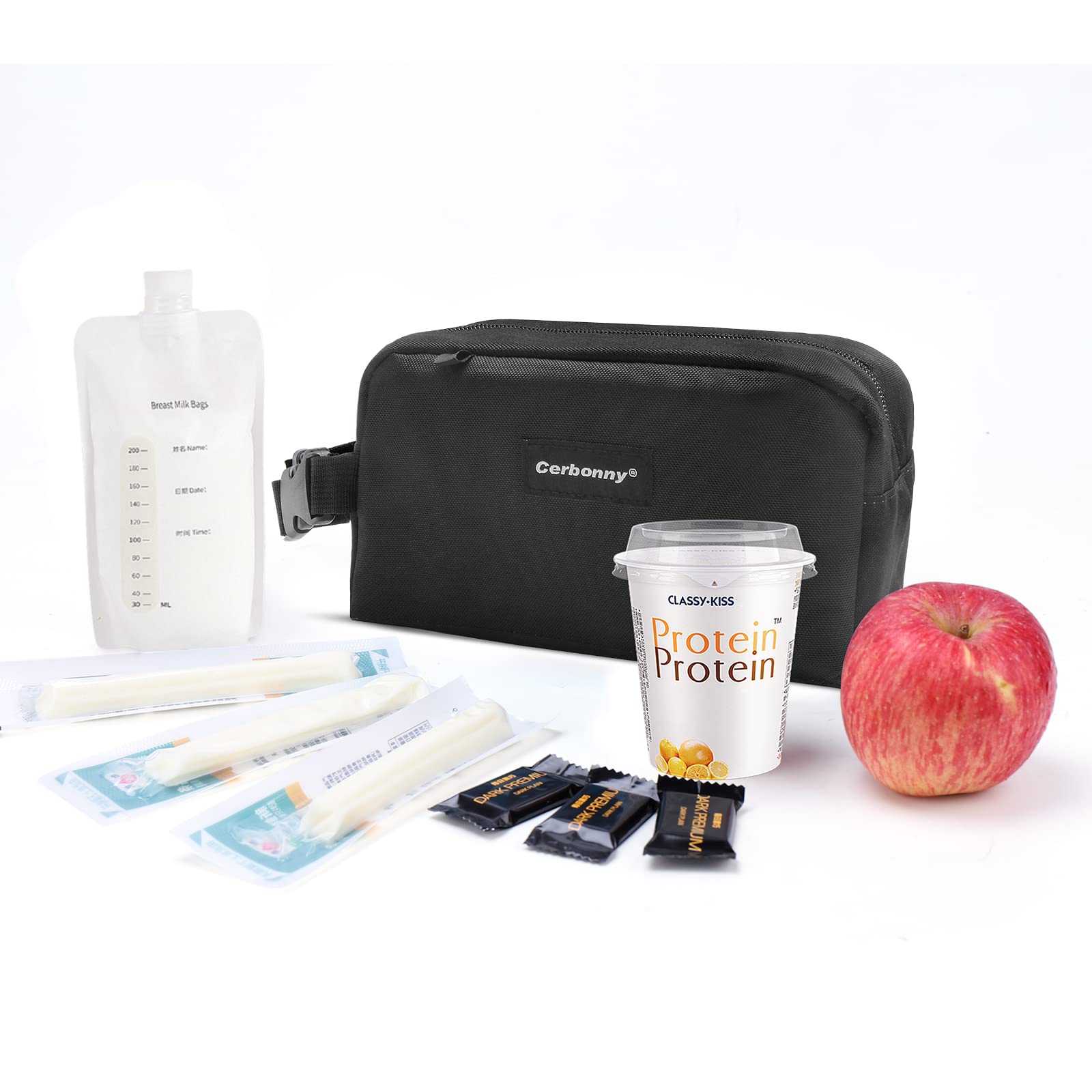 Cerbonny Small Lunch Bag,Freezable Lunch Bag,Built-in Ice Pack